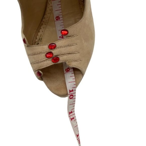 Charlotte Olympia Hands On' Suede Heels Women Size 38.5 - Picture 12 of 16